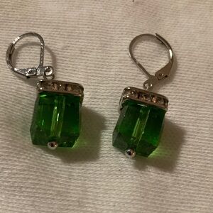 Elegant Green Drop Earrings